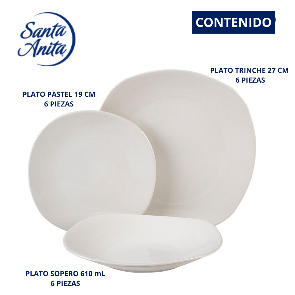 VAJILLA PORCELANA SANTA ANITA ANTARTIC