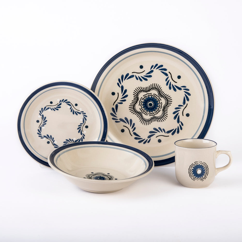VAJILLA PORCELANA SANTA ANITA ATLIXCO 16 PIEZAS