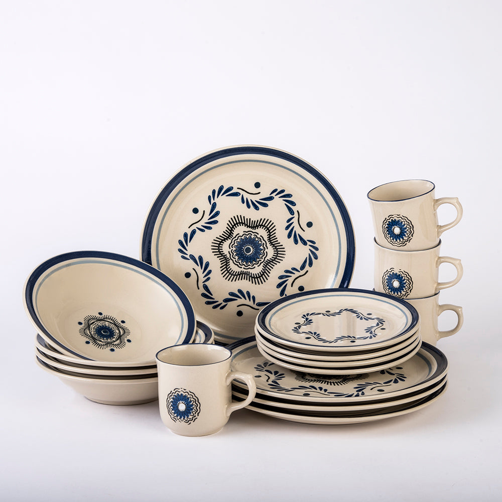 VAJILLA PORCELANA SANTA ANITA ATLIXCO 16 PIEZAS