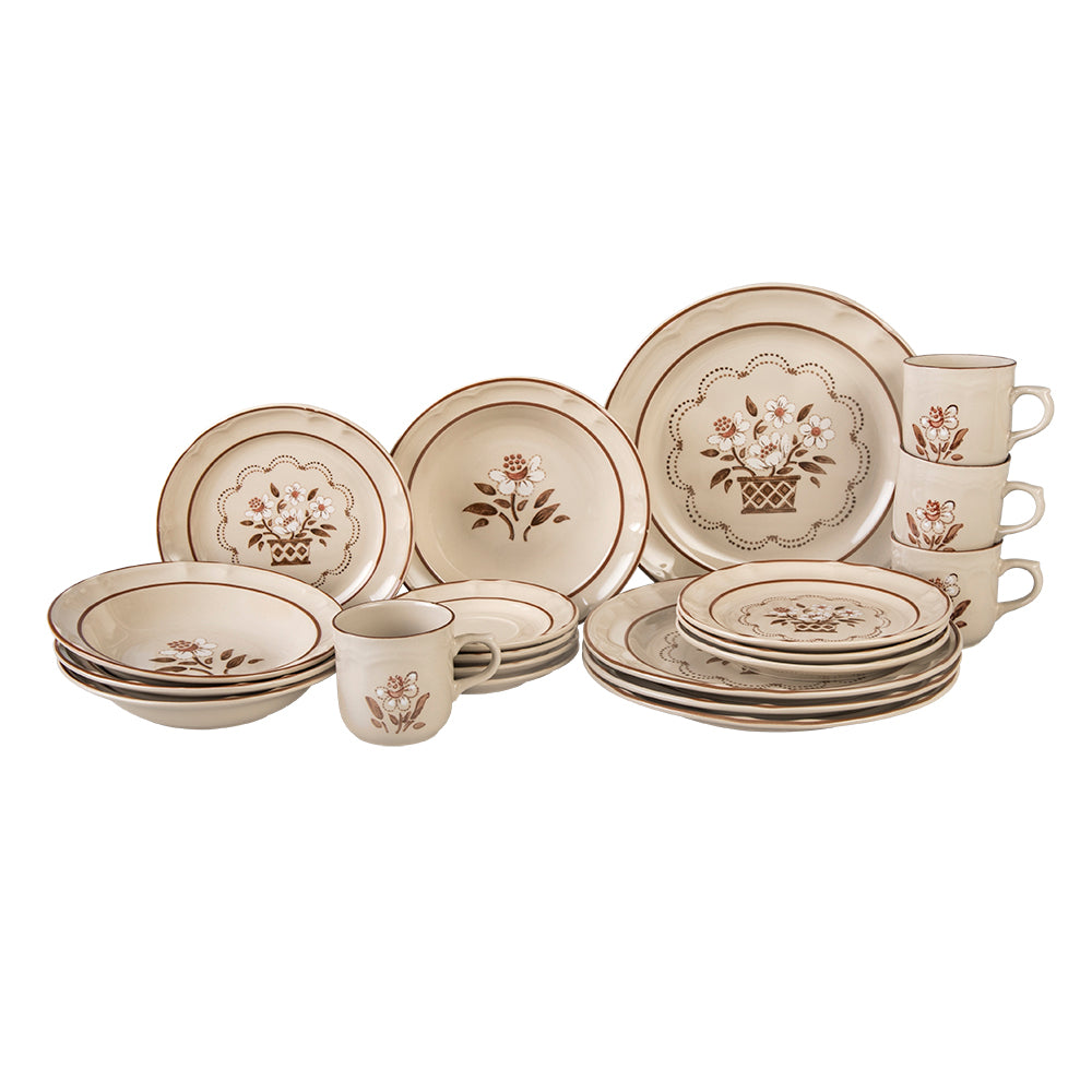VAJILLA PORCELANA SANTA ANITA FLOR DE OTOÑO