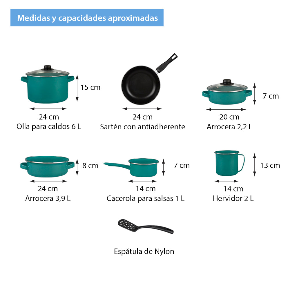 BATERIA PELTRE NOVACERO CINSA TERRANOVA 9 PIEZAS