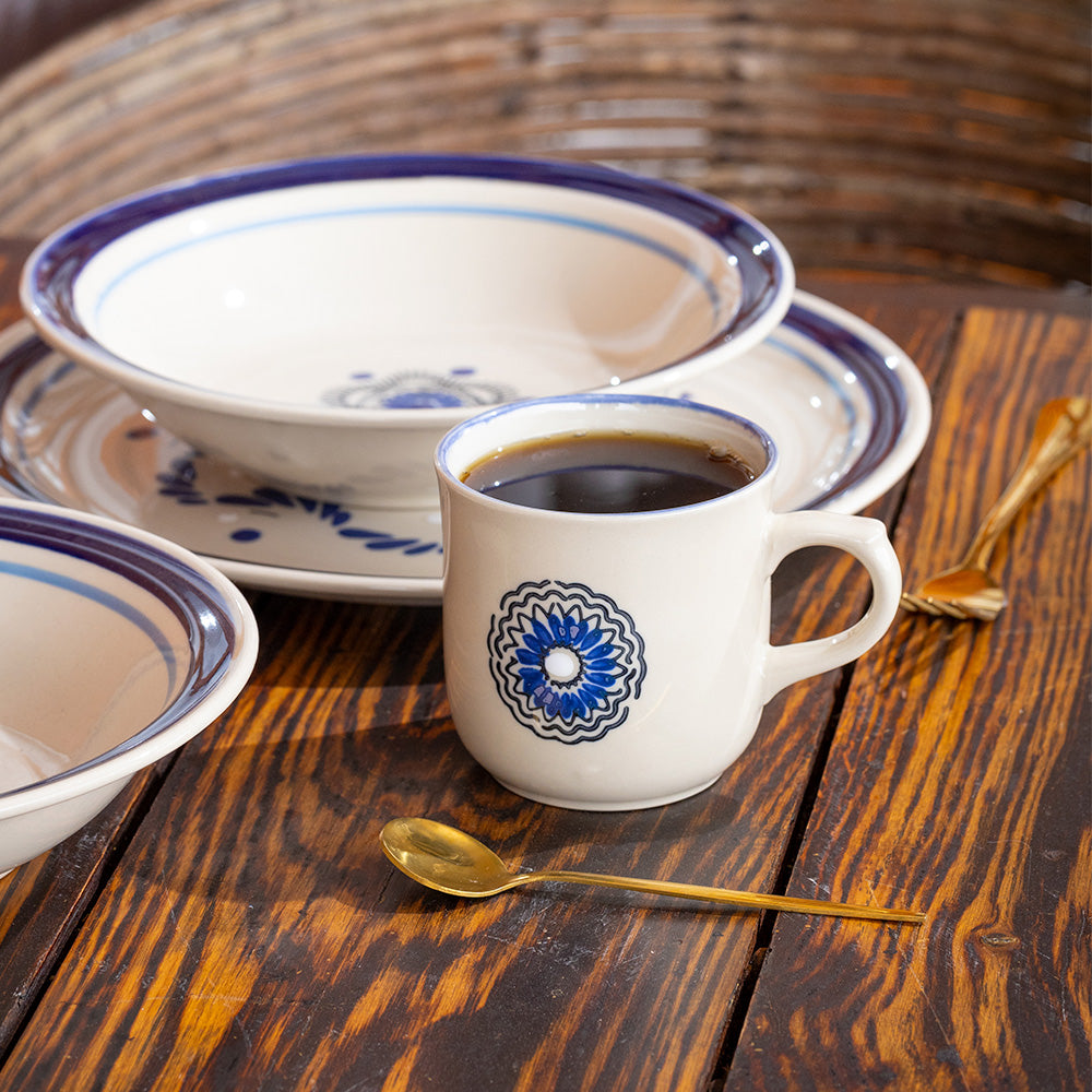 VAJILLA PORCELANA SANTA ANITA ATLIXCO 16 PIEZAS