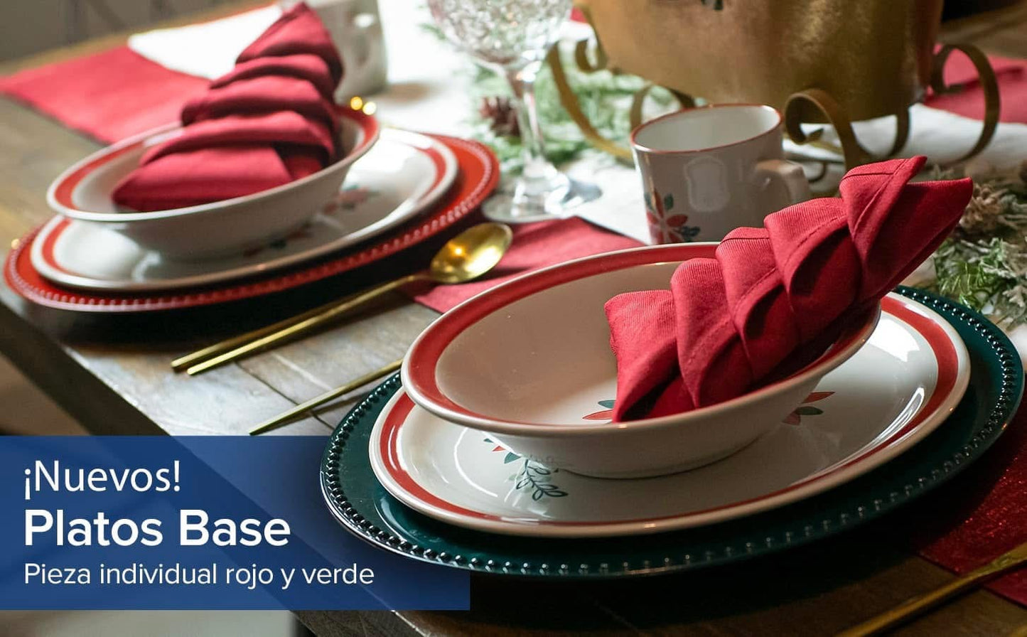 SET DE PLATOS BASE DE PLASTICO 24 PIEZAS SANTA ANITA