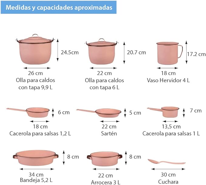 BATERIA PELTRE LIGERO CINSA RUBI 11 PIEZAS