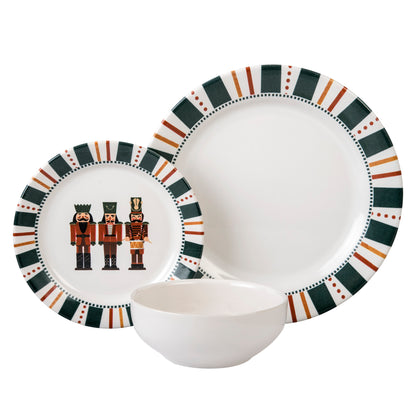 VAJILLA SANTA ANITA NUTCRACKER DE PORCELANA 12 PZS EDICION NAVIDAD