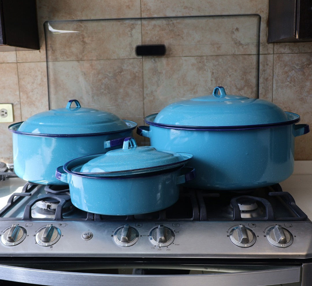 Juego de Arroceras Cinsa 6 piezas Monterrey Azul Turquesa