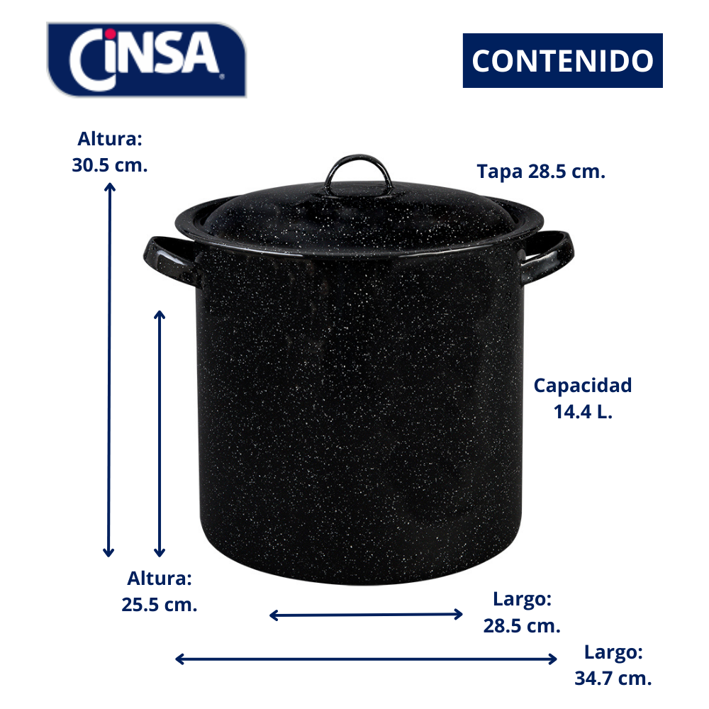 OLLA RECTA ALTA CINSA PELTRE LIGERO 27 NEGRO