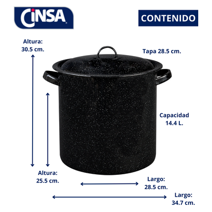 OLLA RECTA ALTA CINSA PELTRE LIGERO 27 NEGRO