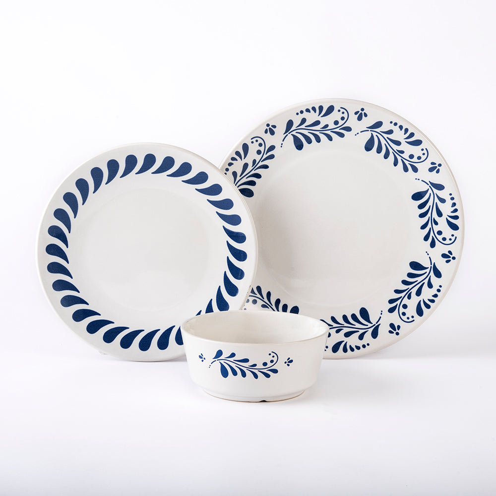 VAJILLA PORCELANA SANTA ANITA ARTESANA 12 PIEZAS