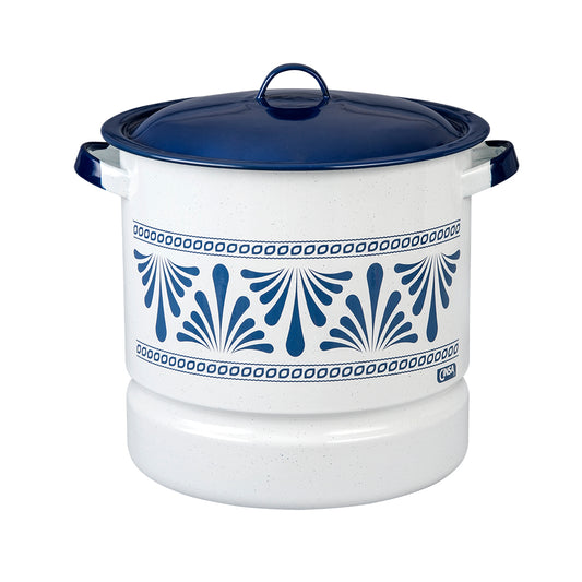 VAPORERA BLANCA CINSA 3 PIEZAS ACERO VITRIFICADO TALAVERA AZUL OSCURO