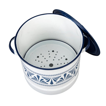 VAPORERA BLANCA CINSA 3 PIEZAS ACERO VITRIFICADO TALAVERA AZUL OSCURO