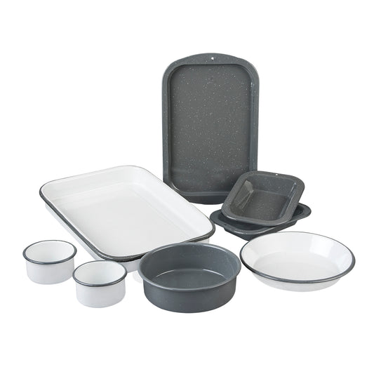 SET DE MOLDES ACERO VITRIFICADO BAKERS 8 PIEZAS