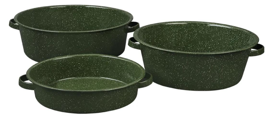JUEGO DE BANDEJAS YARETZI 34, 40 Y 44 CM VERDE JASP TRES